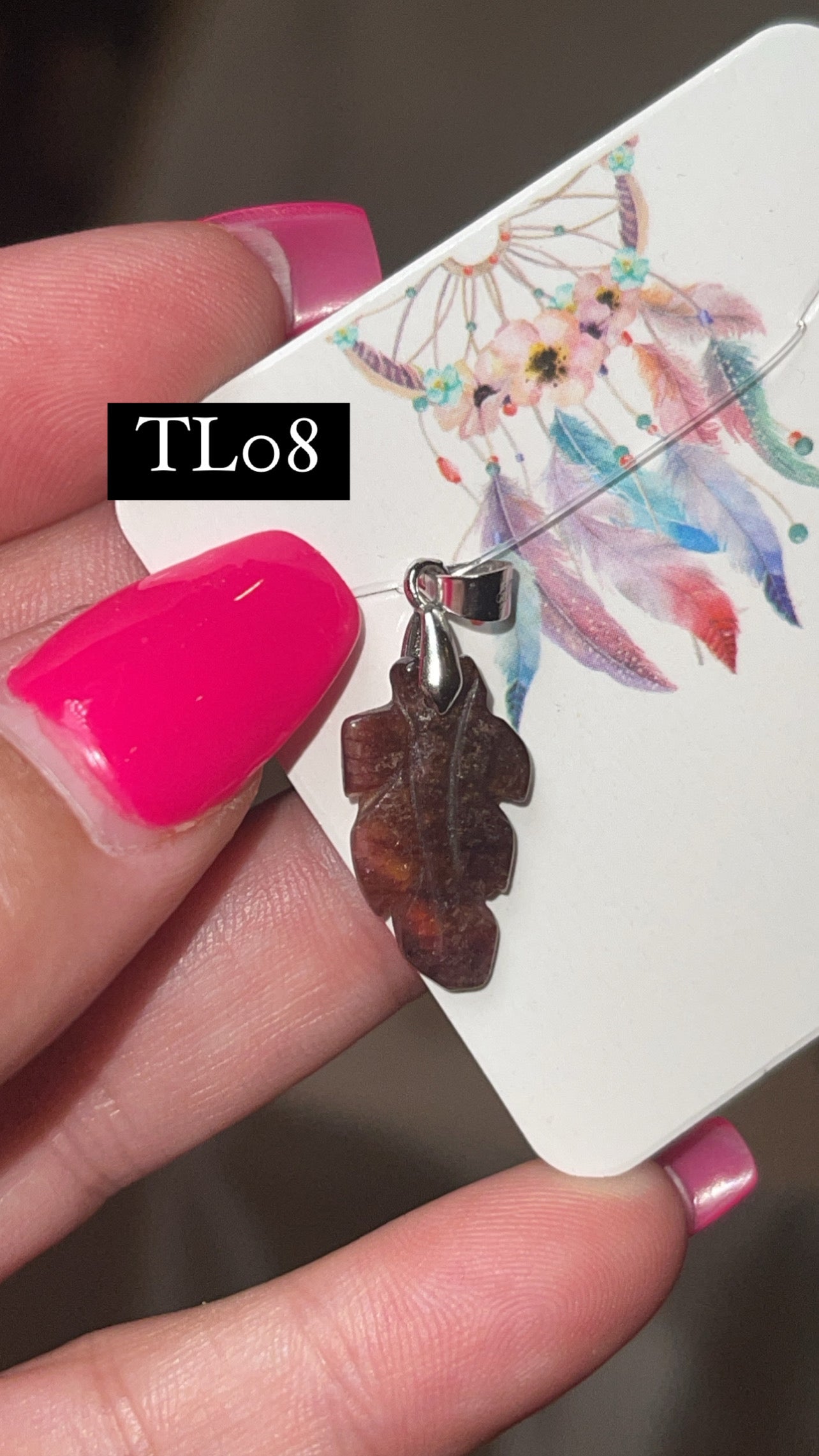 Tourmaline Leaf Pendant (Choose Your Own)