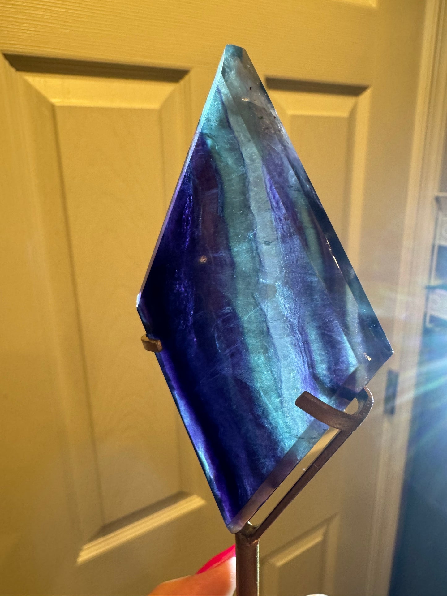 Fluorite Diamond on Stand AAA