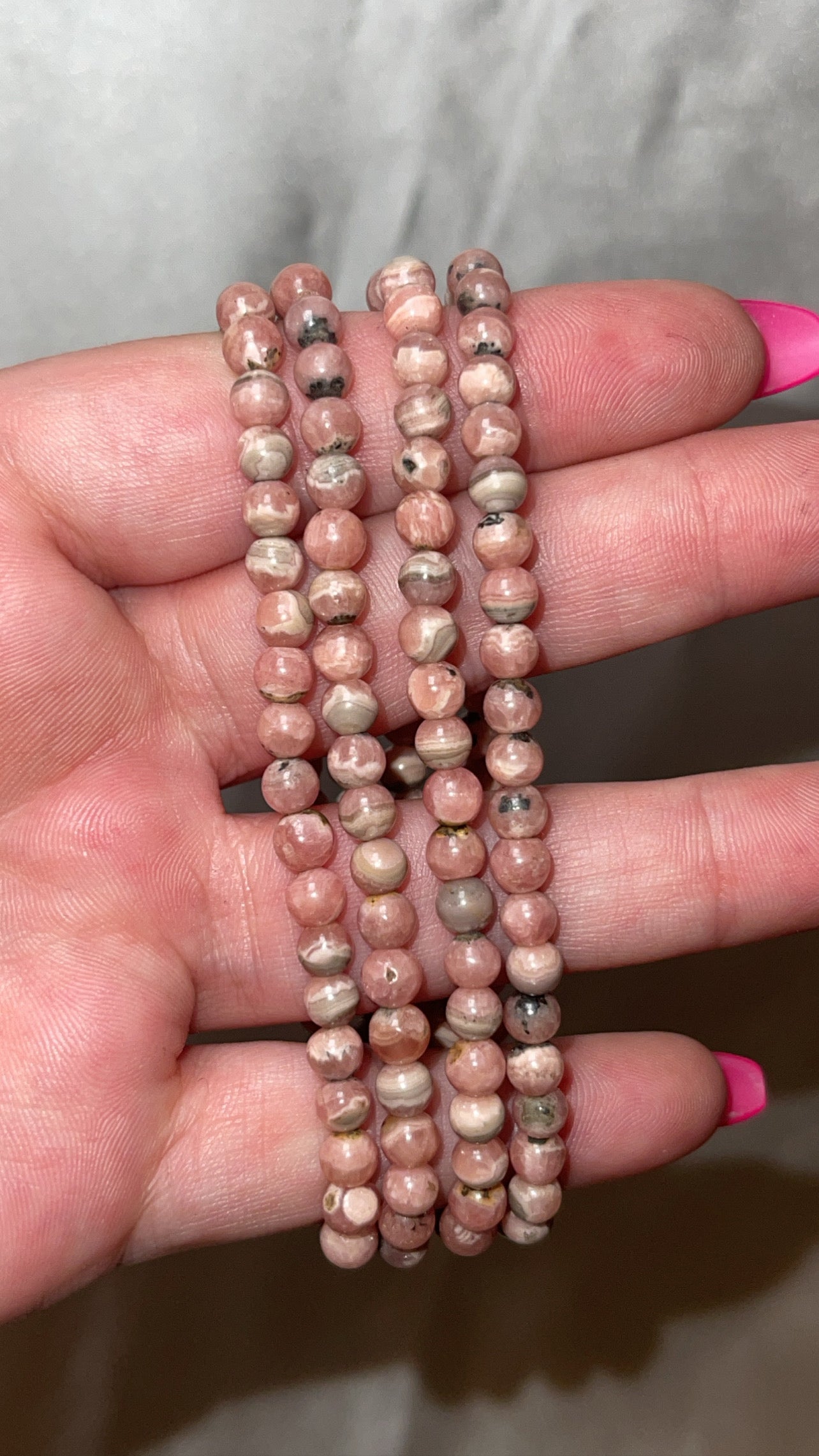 Rhodochrosite 4mm Bracelet