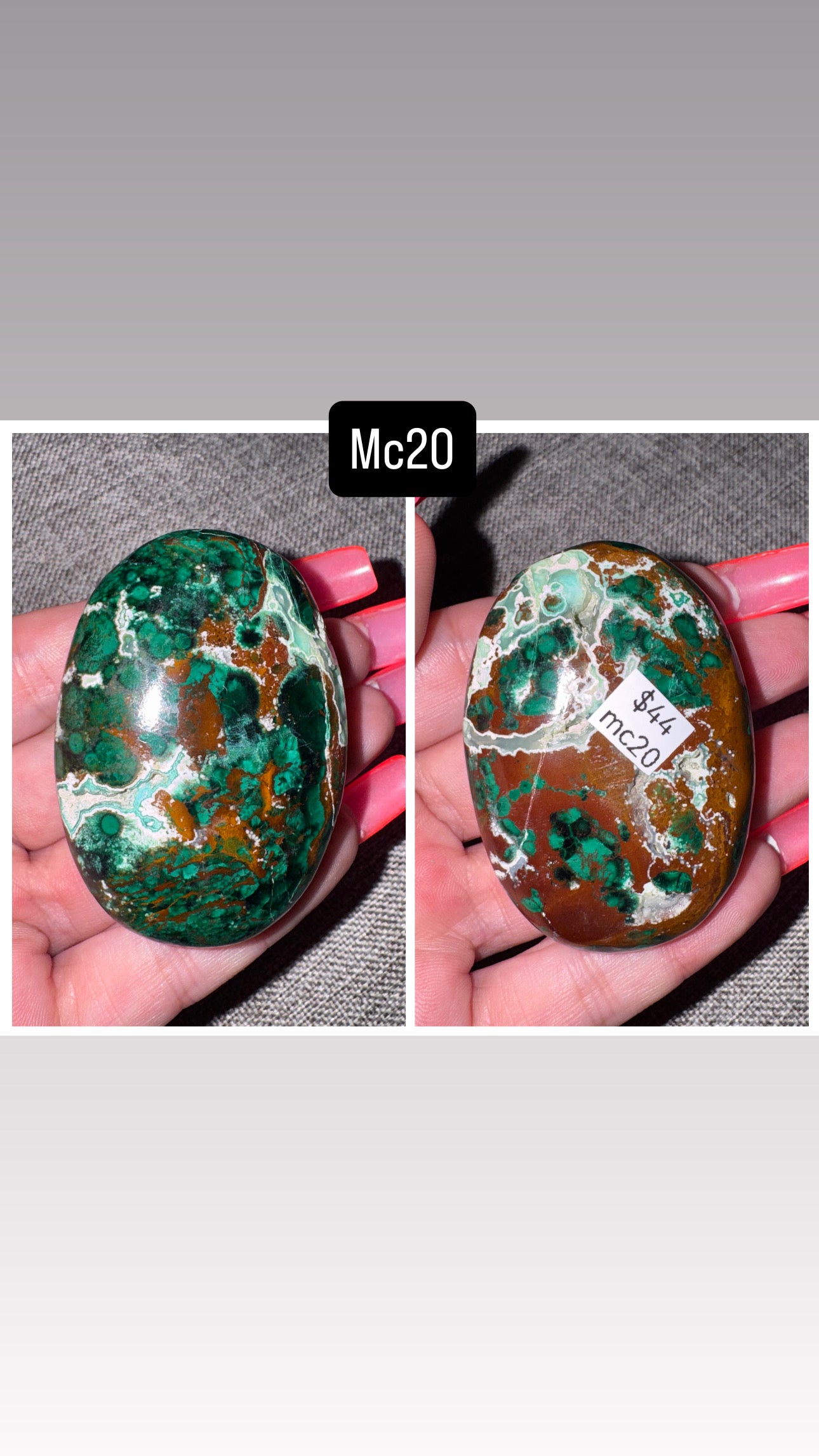 Malacholla (Malachite Chrysocolla) Palmstone
