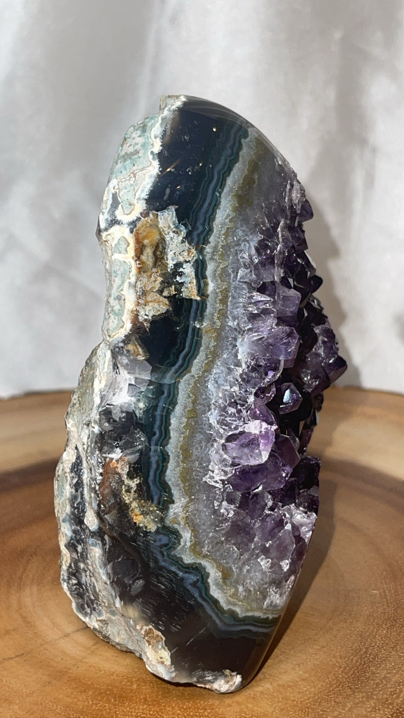 Amethyst with Agate Large Cutbase