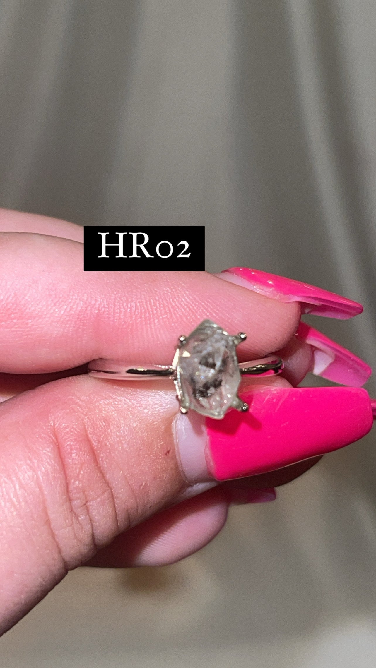 Herkimer Diamond Adjustable Ring (Choose Your Own)