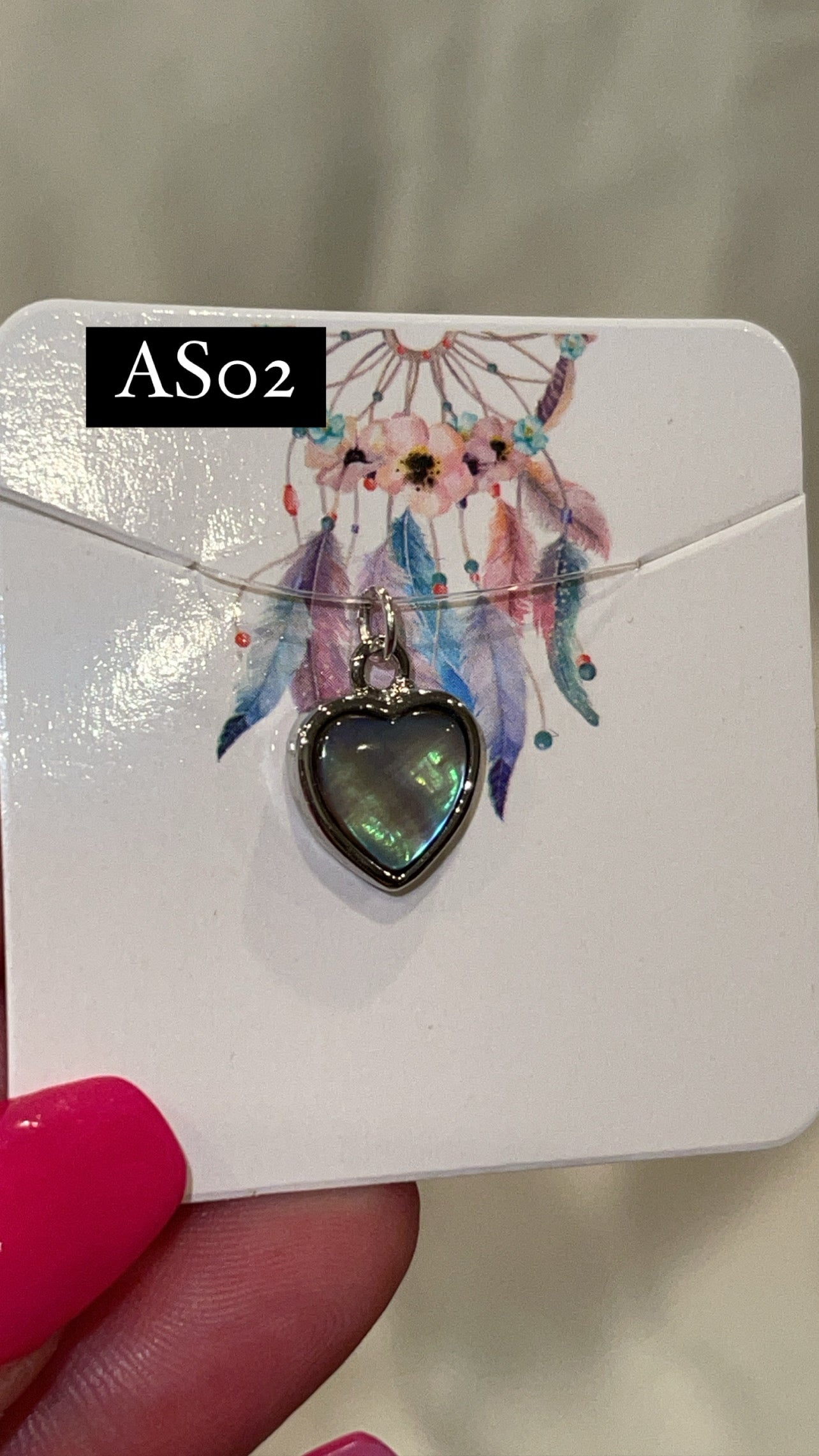 Abalone Shell Heart Charm (Choose Your Own)