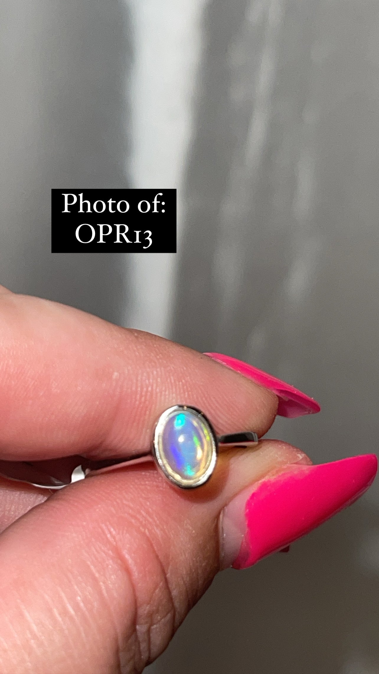 Ethiopian Welo Opal 925 Sterling Silver Adjustable Ring (Choose Your Own)