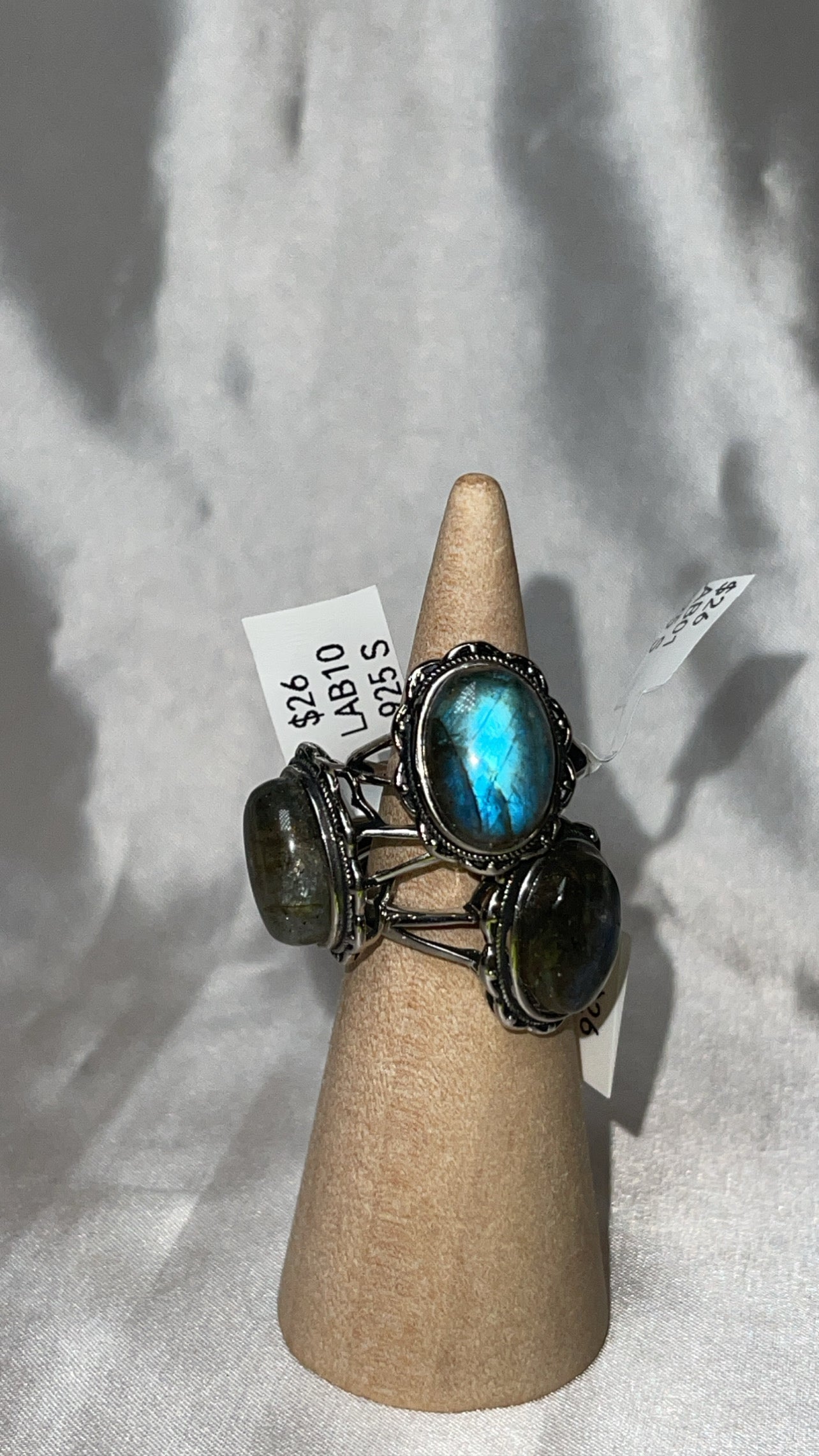 Labradorite 925 Sterling Silver Adjustable Ring (Choose Your Own)