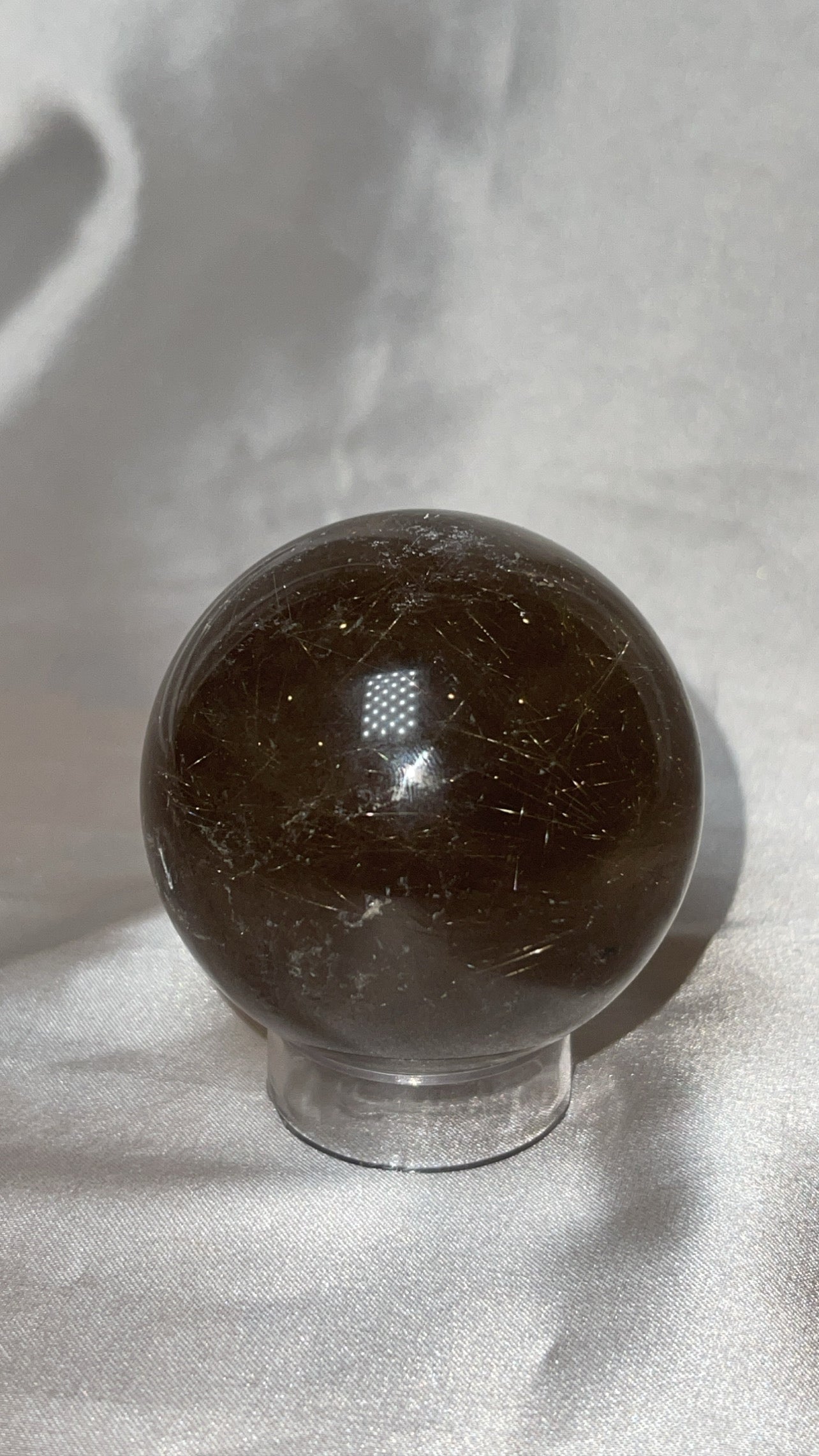 Smoky Gold Rutile Quartz Sphere (55mm)