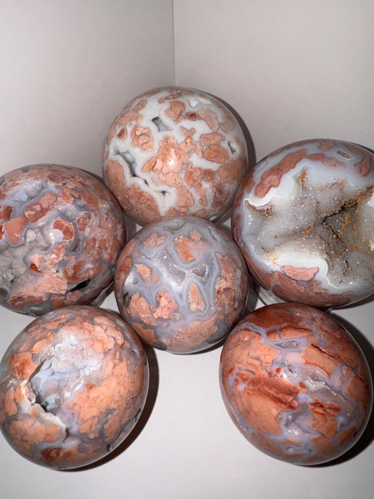 Pink “Cotton Candy” Agate Sphere