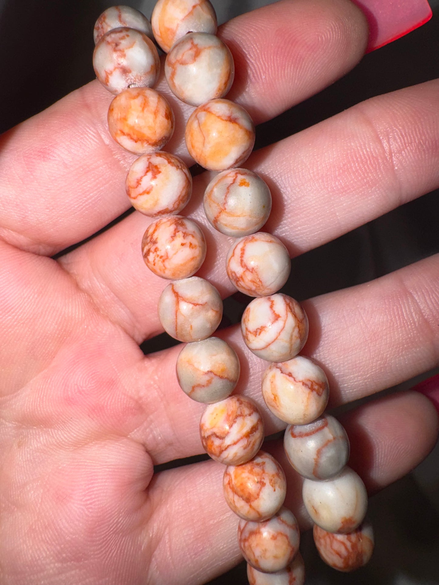 Red Vein Jasper 8mm Bracelet