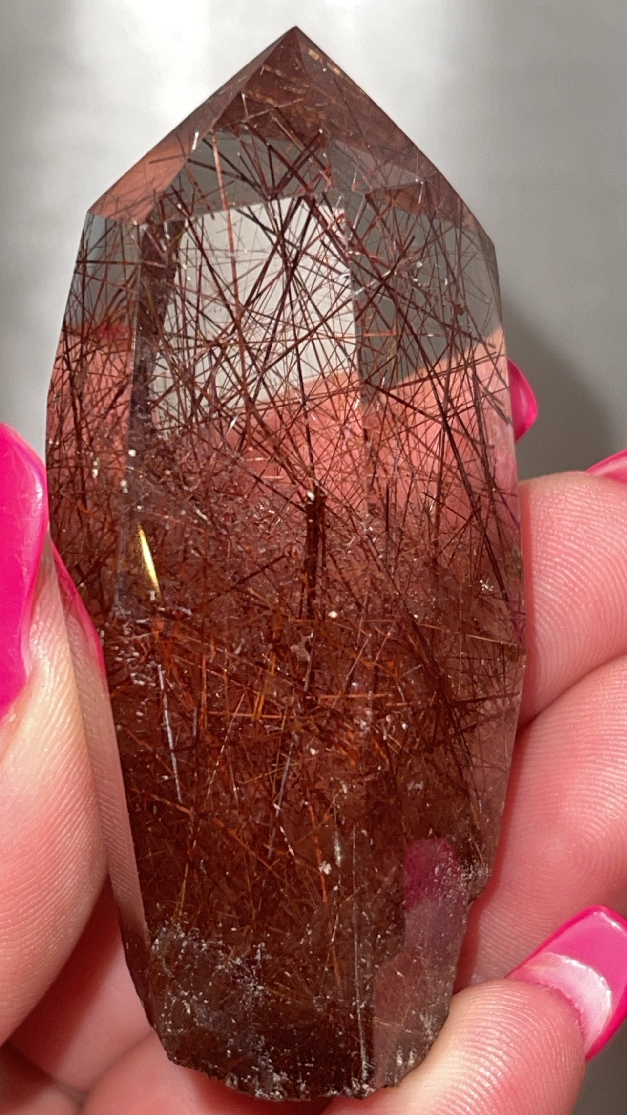 Rare Red Rutile AAA Polished Point