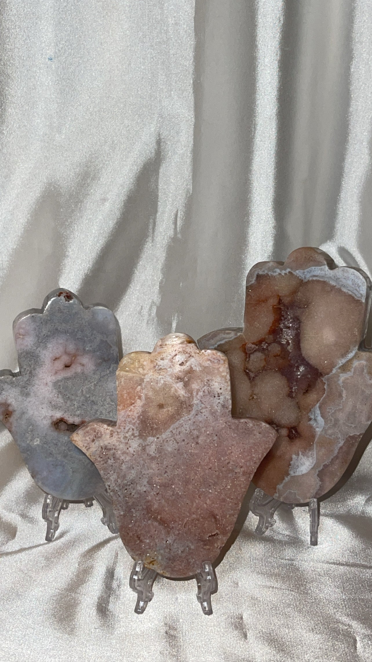 Pink Amethyst Large Hamsa