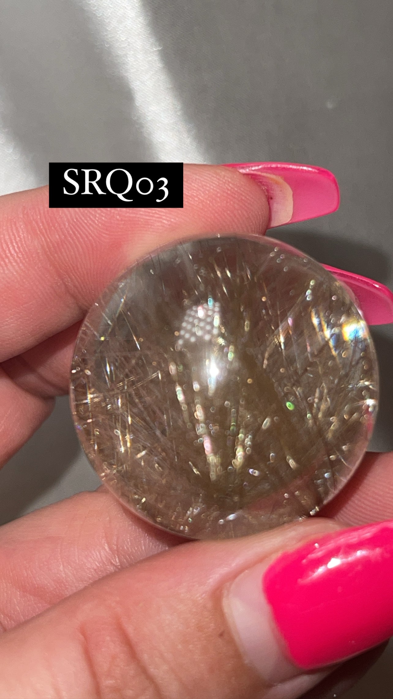Silver Rutile Quartz AAA Sphere