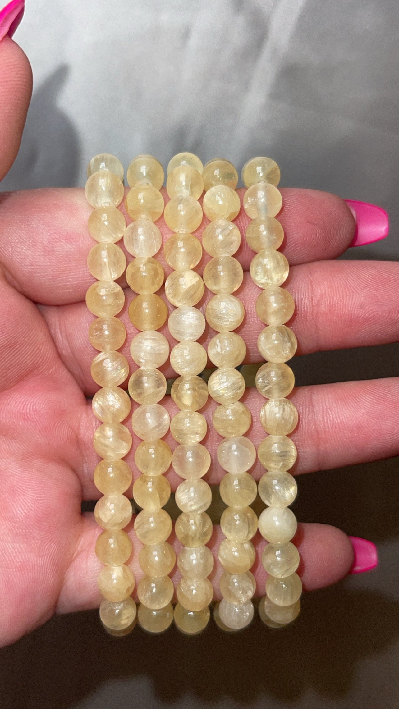 Gold Lepidolite/Muscovite 6mm Bracelet