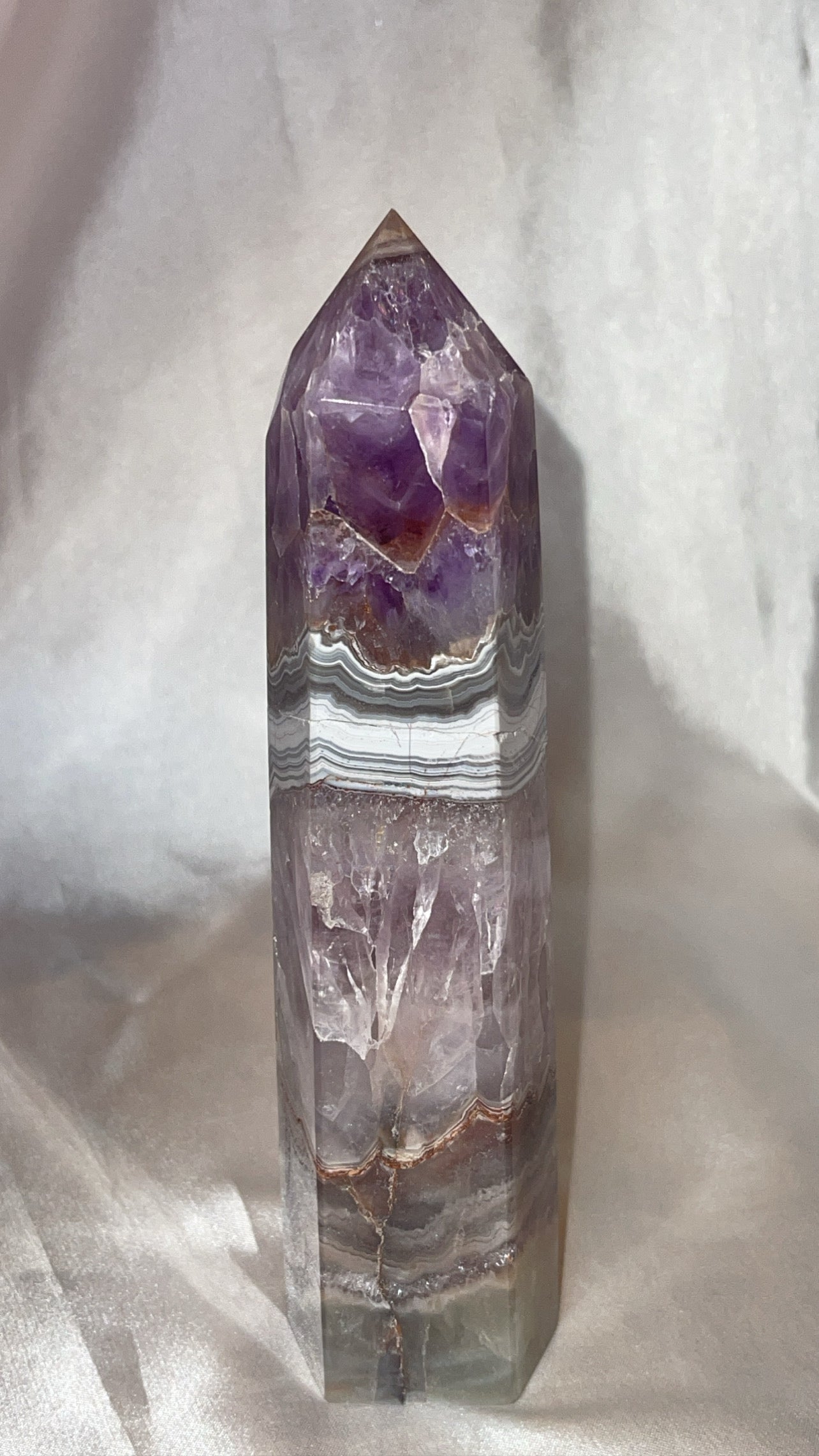 Amethyst Banded Agate Large Tower