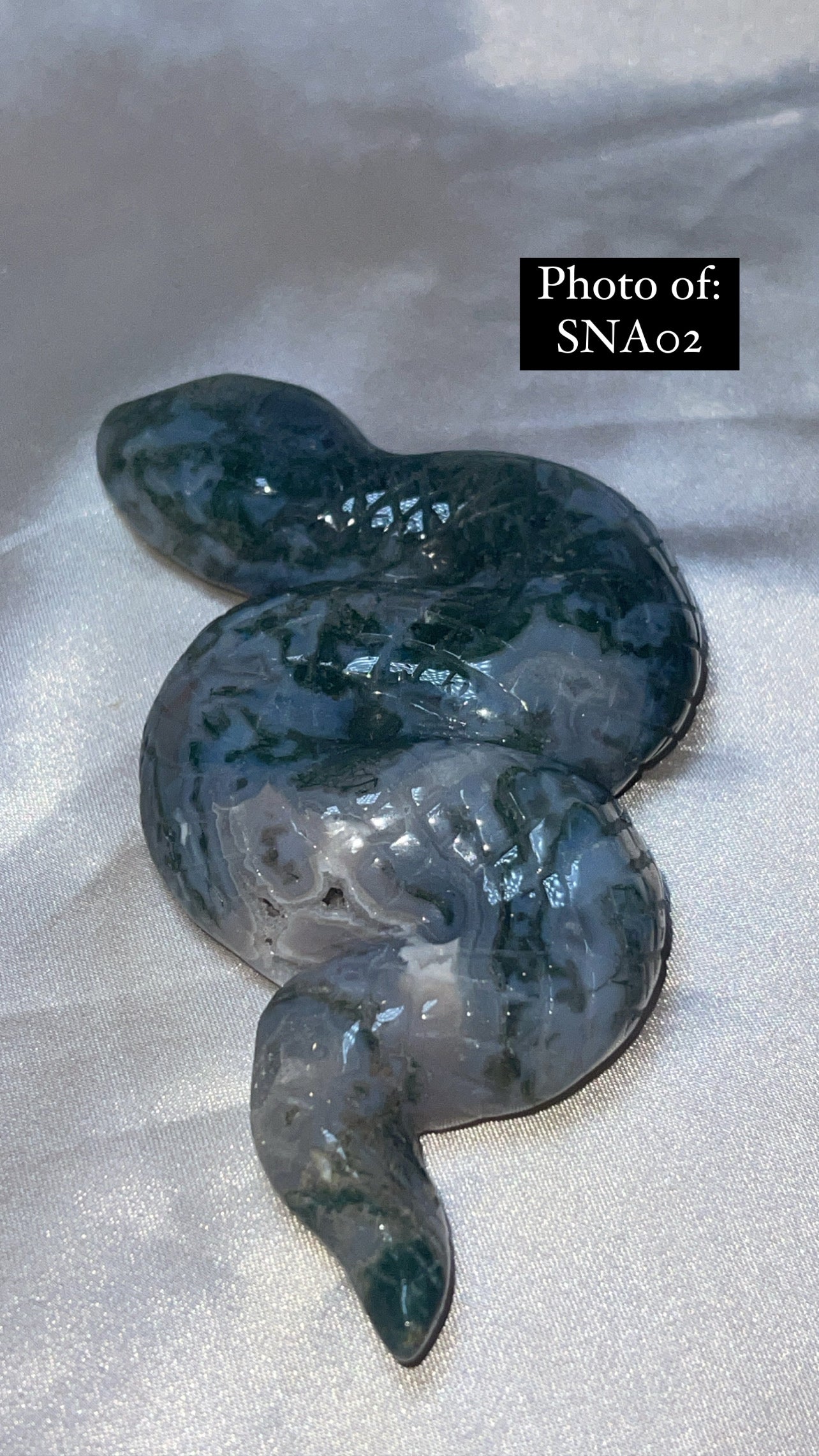 Moss Agate Large Snake