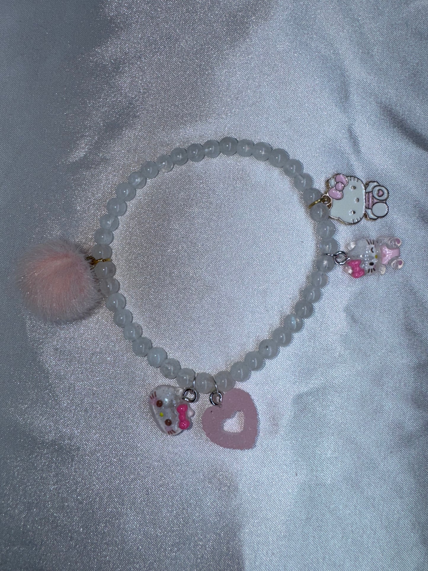 Hello Kitty Rainbow Moonstone 4mm Bracelet