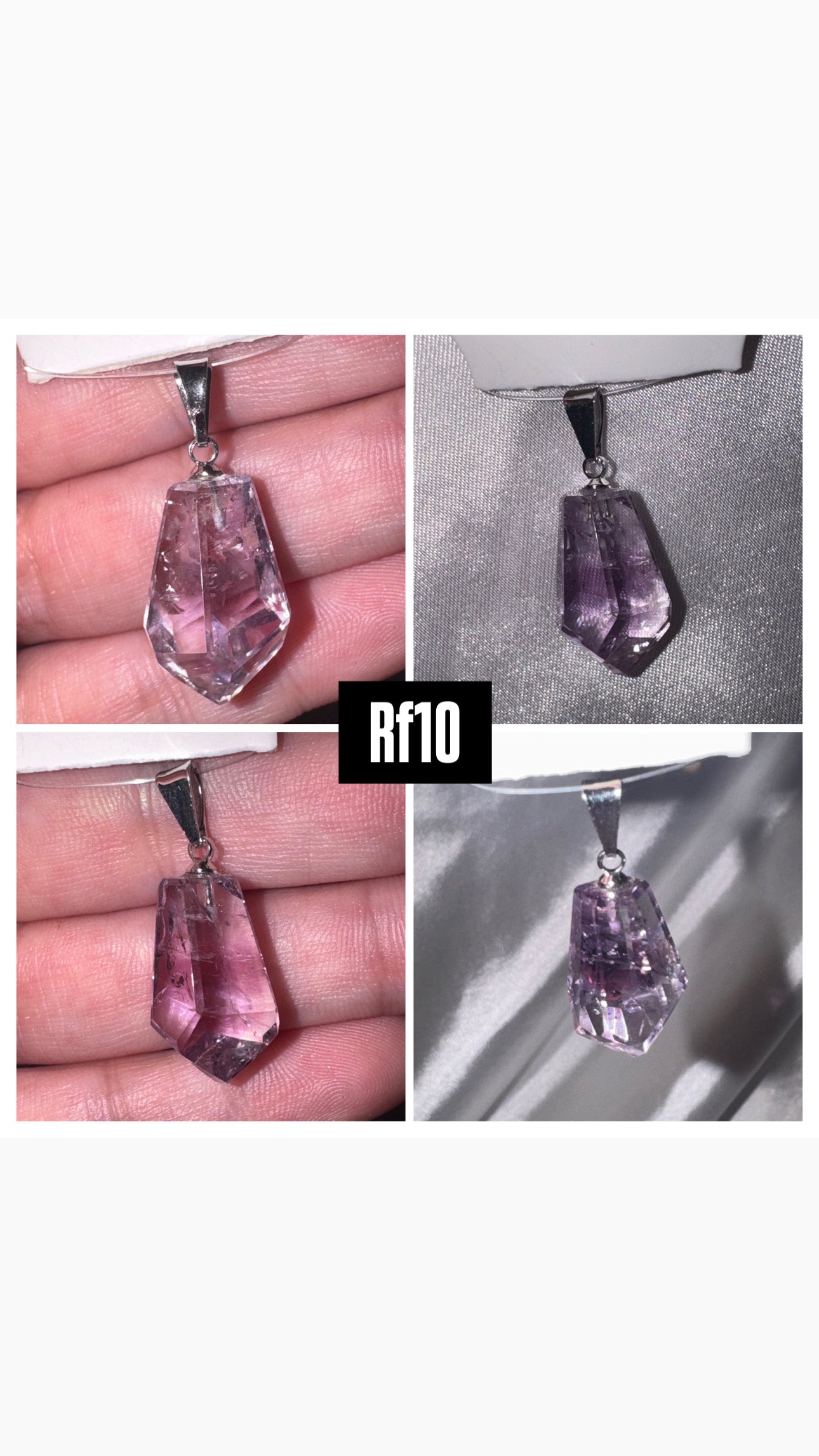 Rose De France Amethyst AAA 925 Pendant