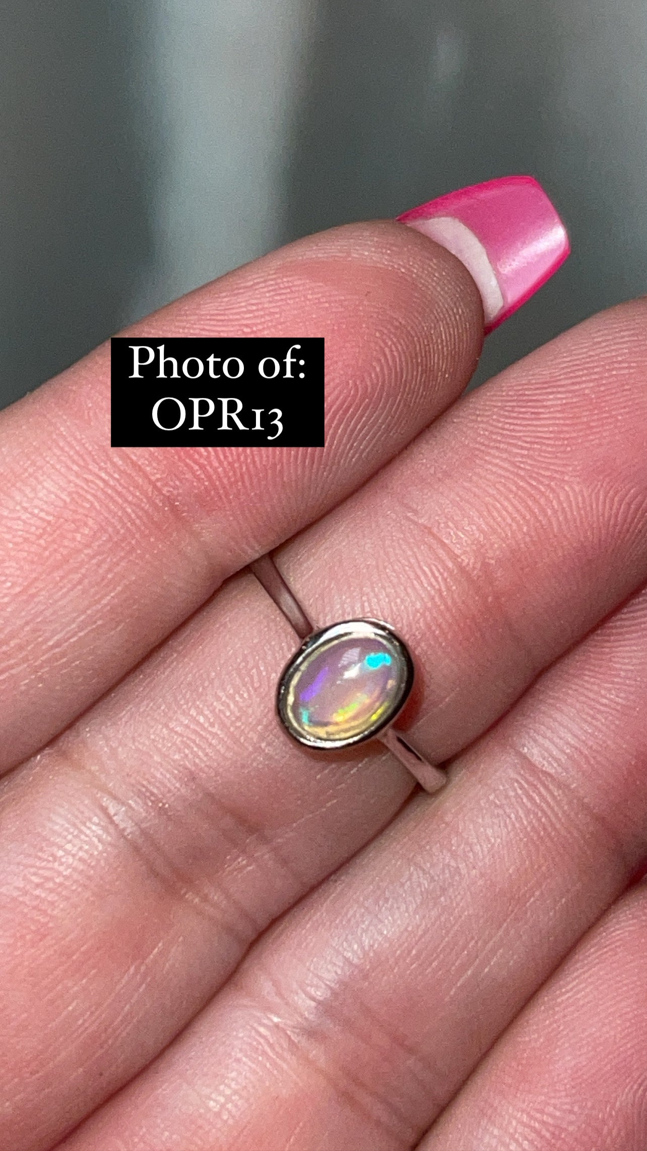 Ethiopian Welo Opal 925 Sterling Silver Adjustable Ring (Choose Your Own)