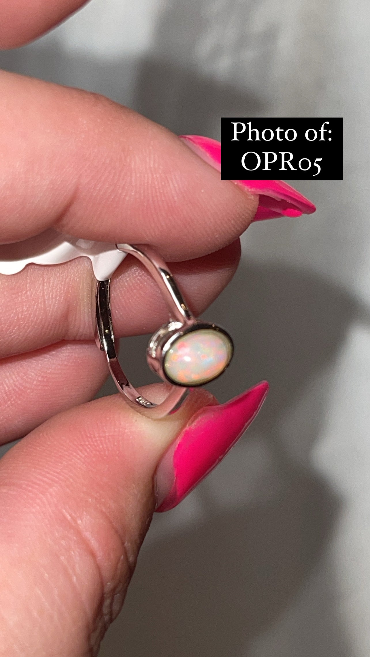 Ethiopian Welo Opal 925 Sterling Silver Adjustable Ring (Choose Your Own)