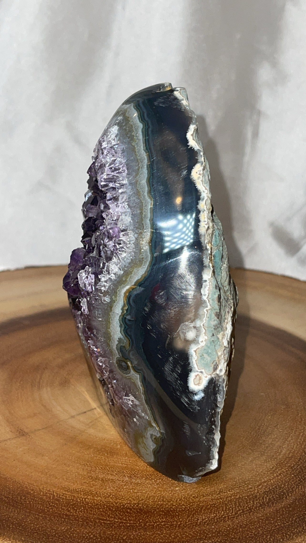 Amethyst with Agate Large Cutbase