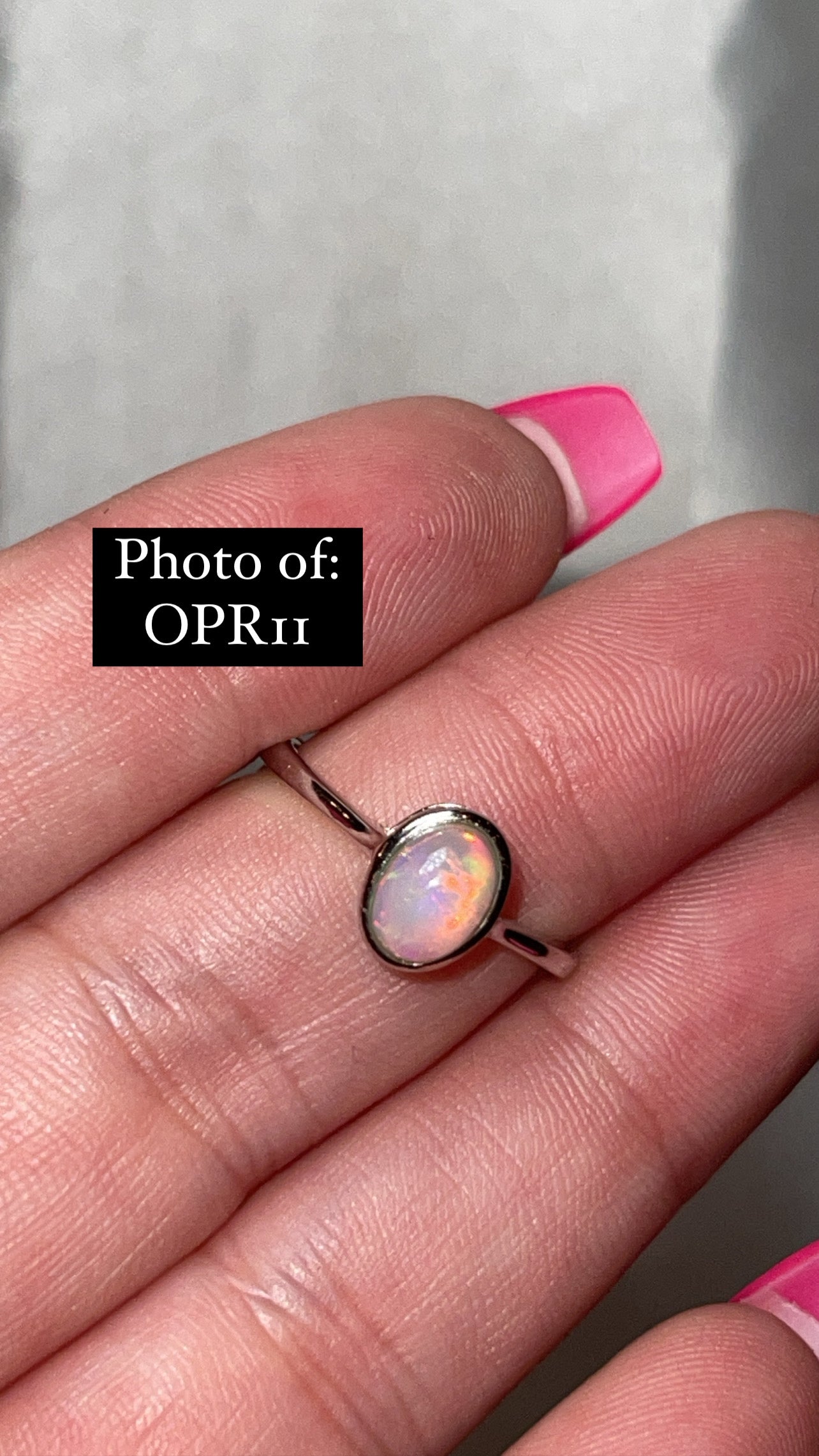 Ethiopian Welo Opal 925 Sterling Silver Adjustable Ring (Choose Your Own)