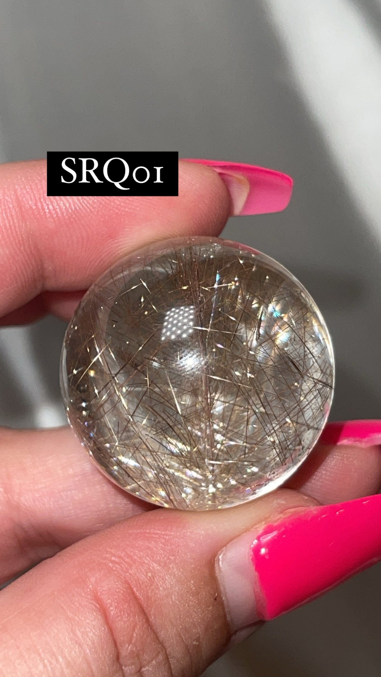 Silver Rutile Quartz AAA Sphere