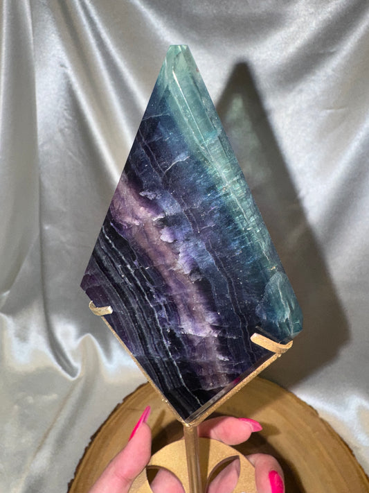 Fluorite Diamond on Stand AAA