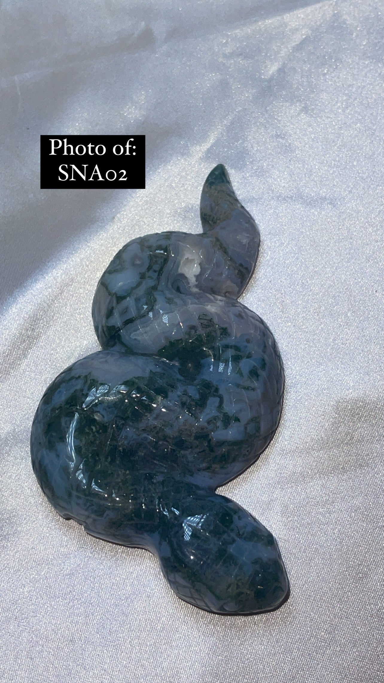 Moss Agate Large Snake