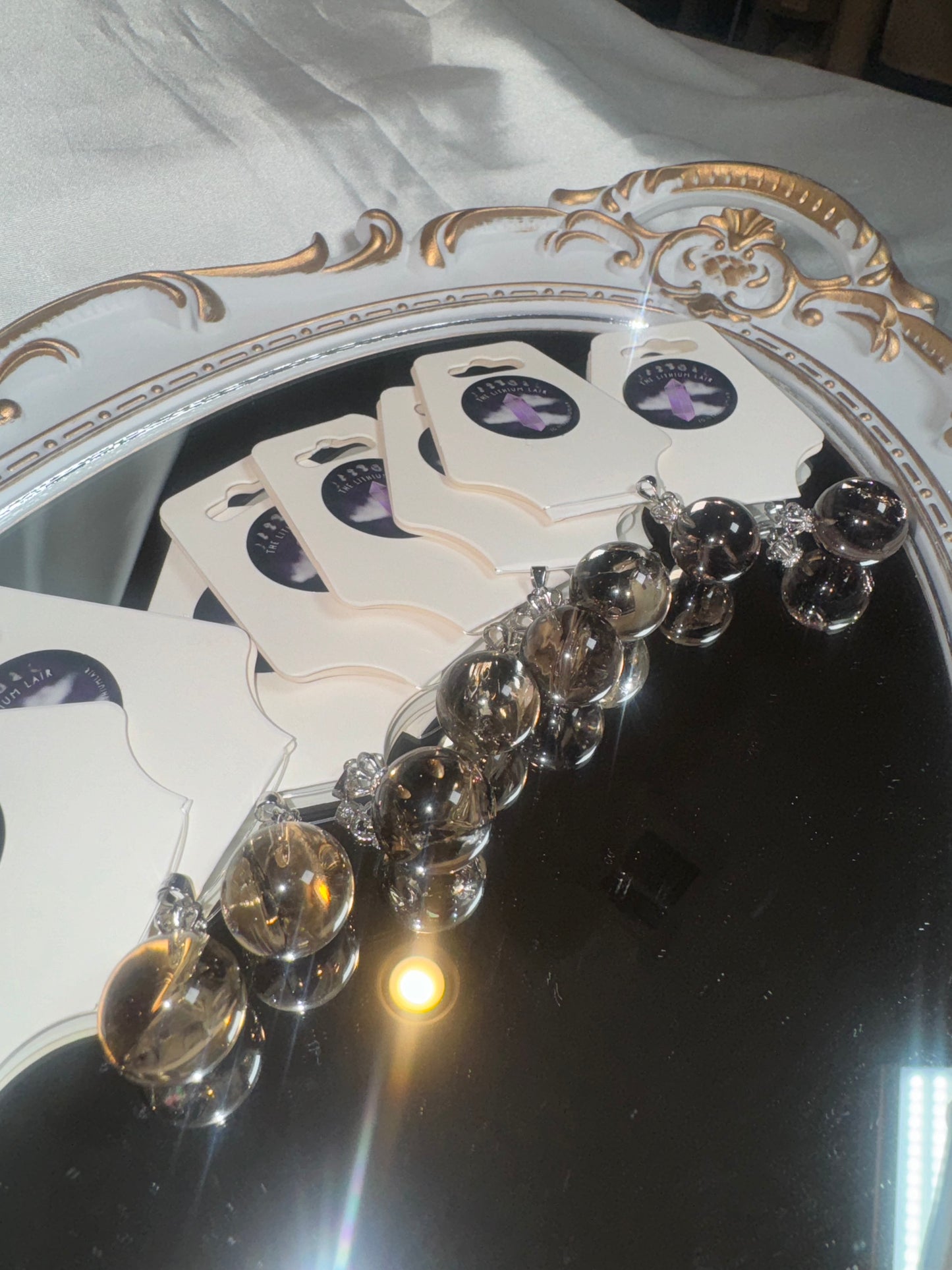 Smoky Quartz Rainbow Sphere 925 sterling silver pendant