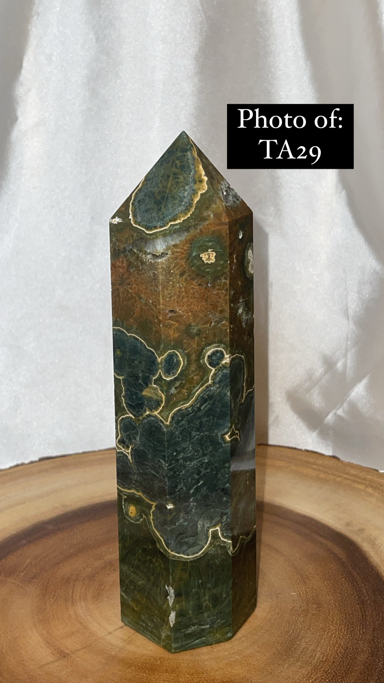 Green Ocean Jasper Large Tower
