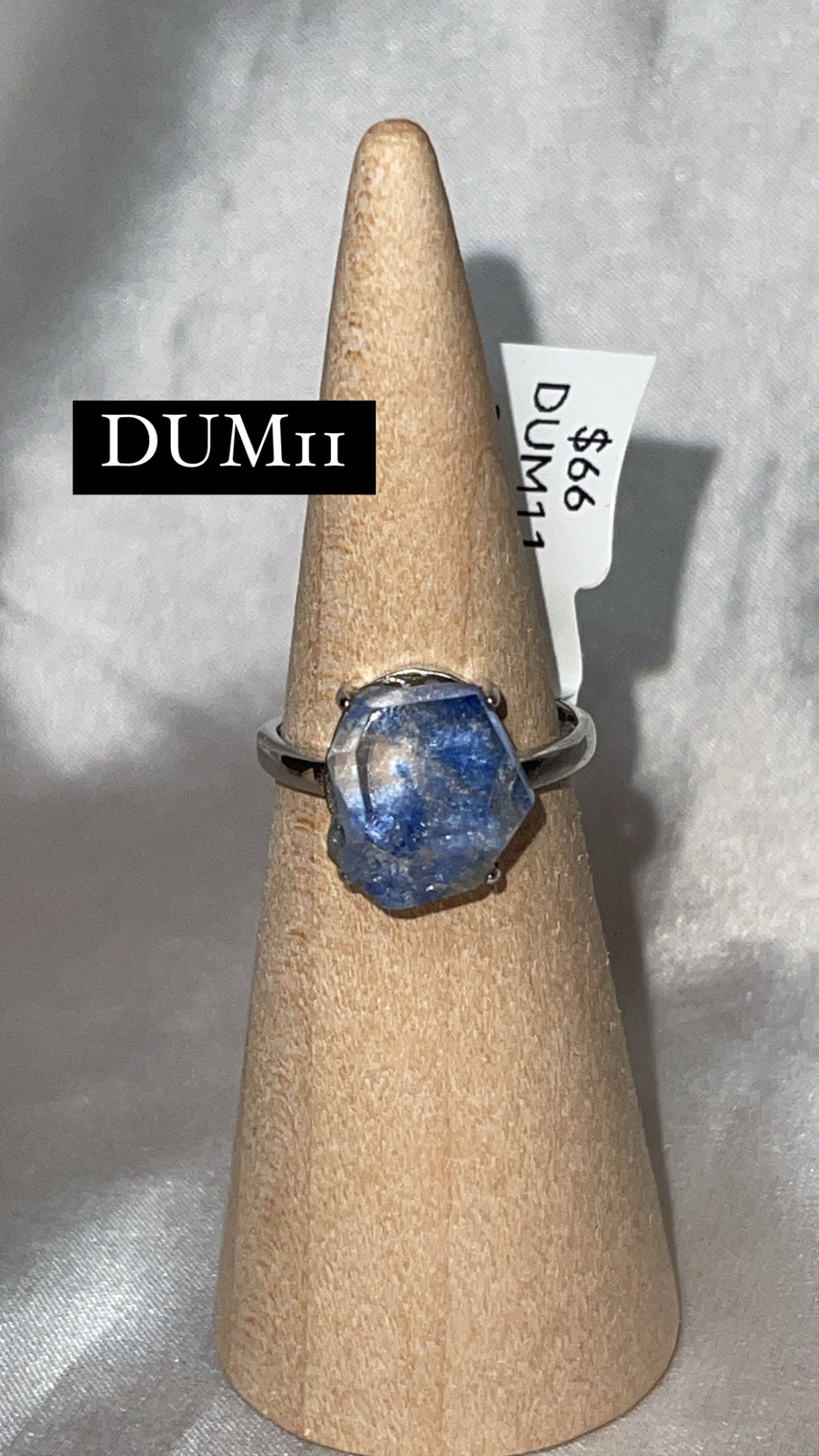 Dumortierite Quartz Rare 925 Sterling Silver Adjustable Ring (Choose Your Own)
