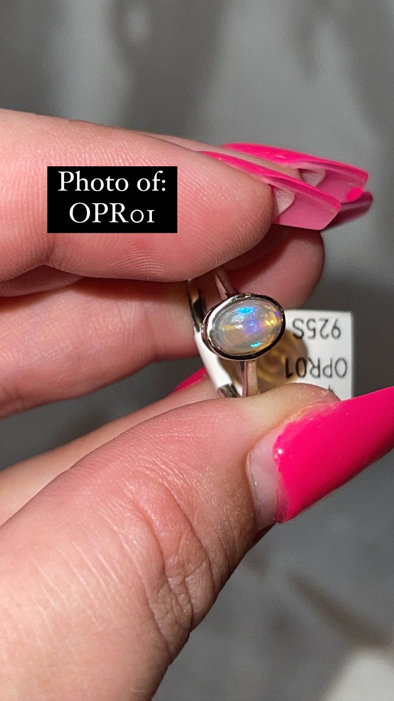 Ethiopian Welo Opal 925 Sterling Silver Adjustable Ring (Choose Your Own)