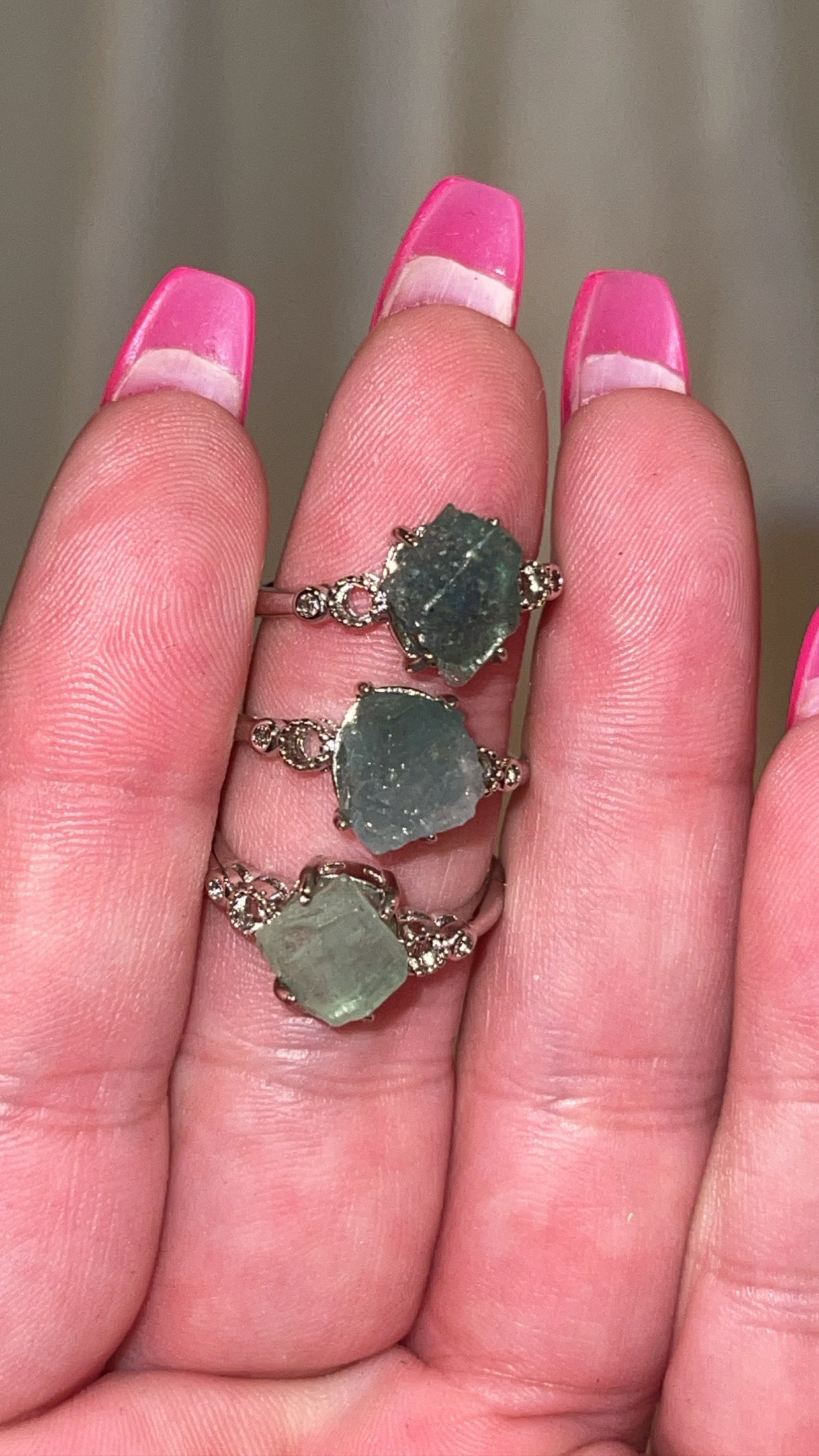 Aquamarine Raw Adjustable Ring (Choose Your Own)