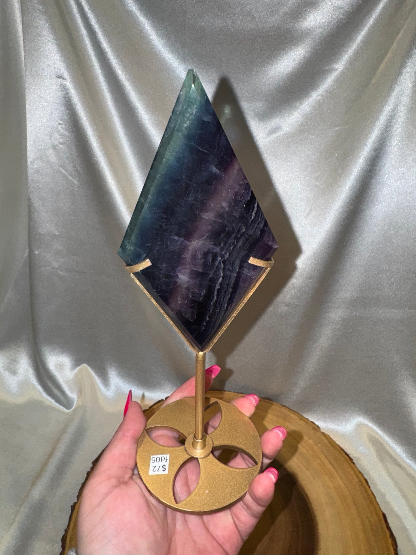 Fluorite Diamond on Stand AAA