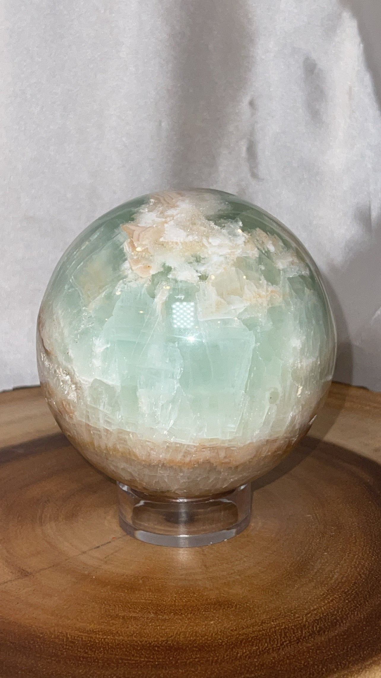 Blue Caribbean Calcite XL Sphere (97mm)