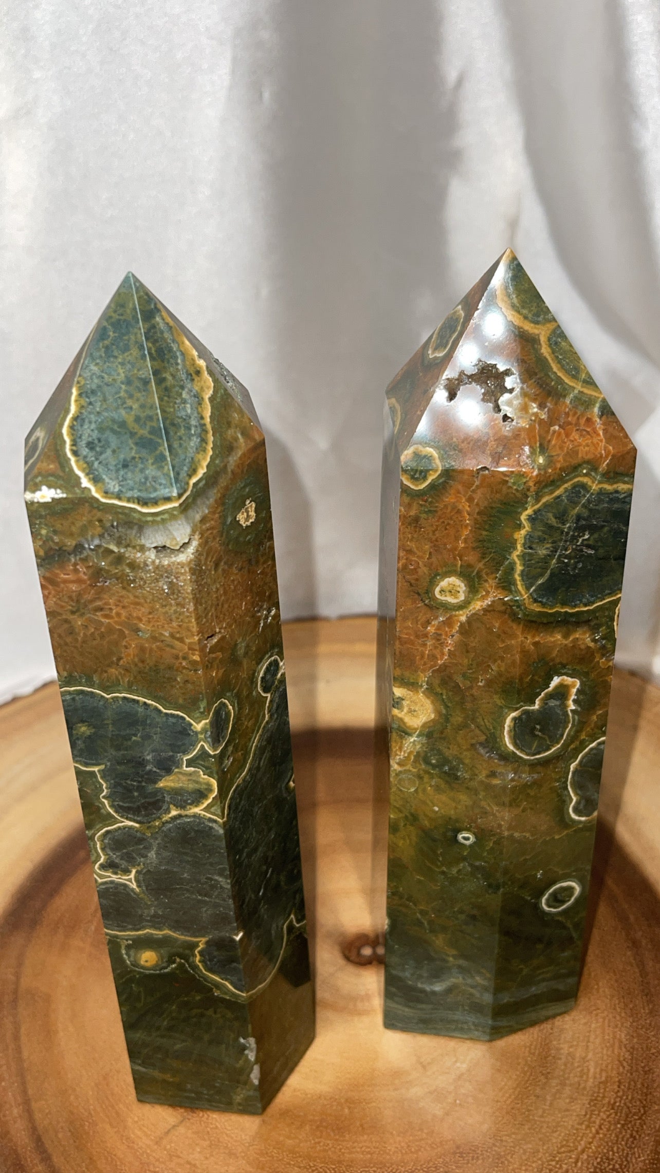 Green Ocean Jasper Large Tower