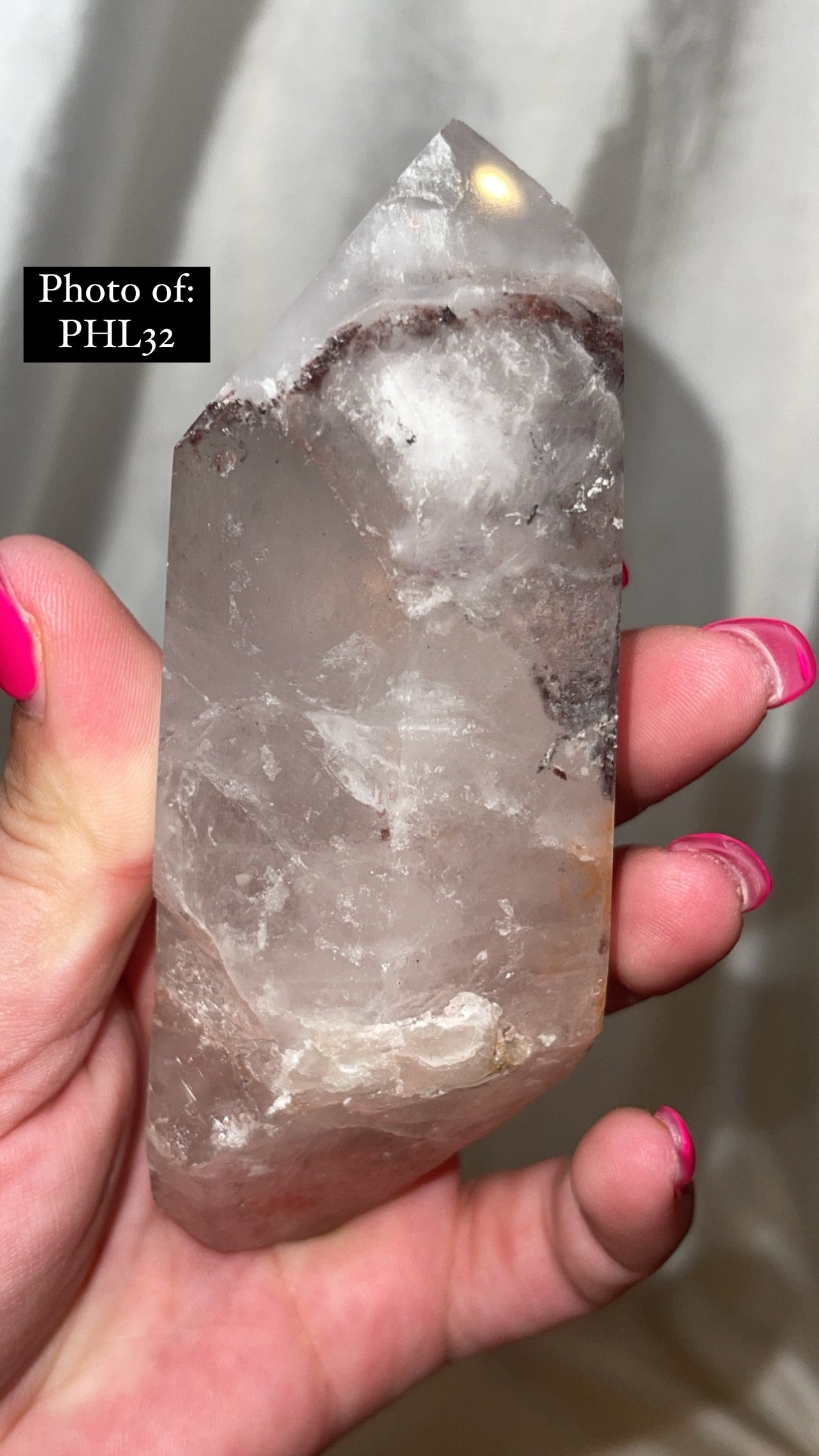 HIGH VIBRATION Hematite Lithium Semi Polished Point Large (one left!!!)