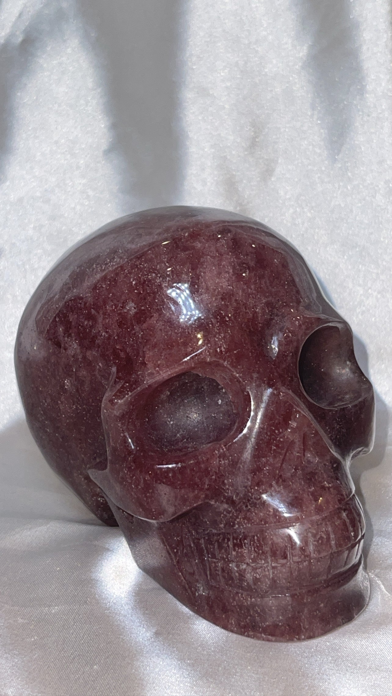 Strawberry Quartz AA XL Skull