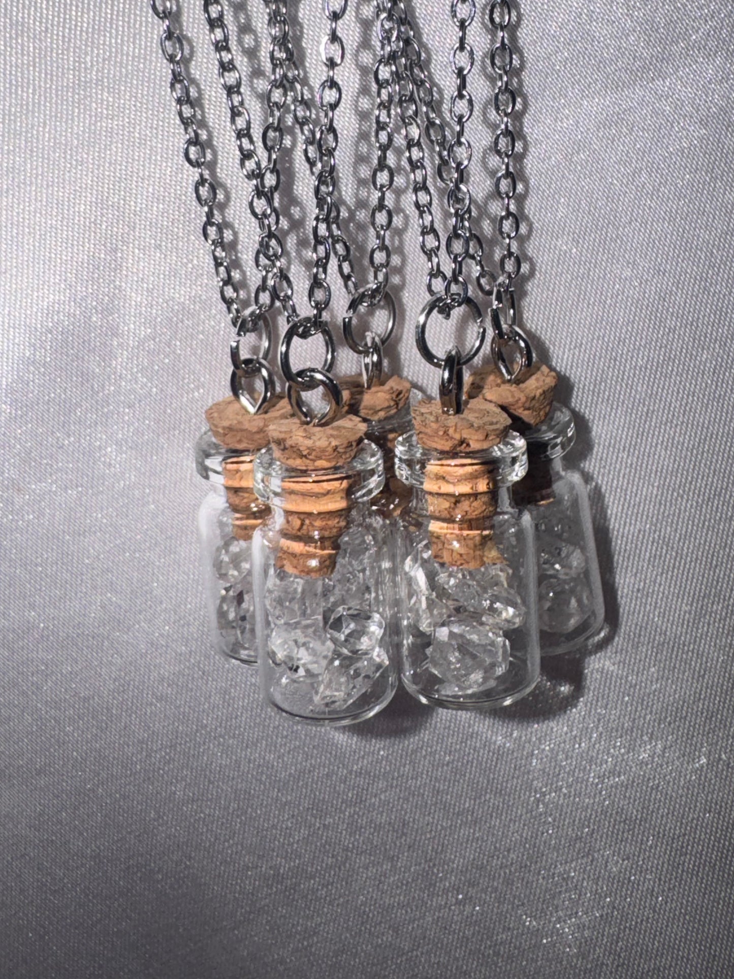 Herkimer Diamond Bottle Necklace