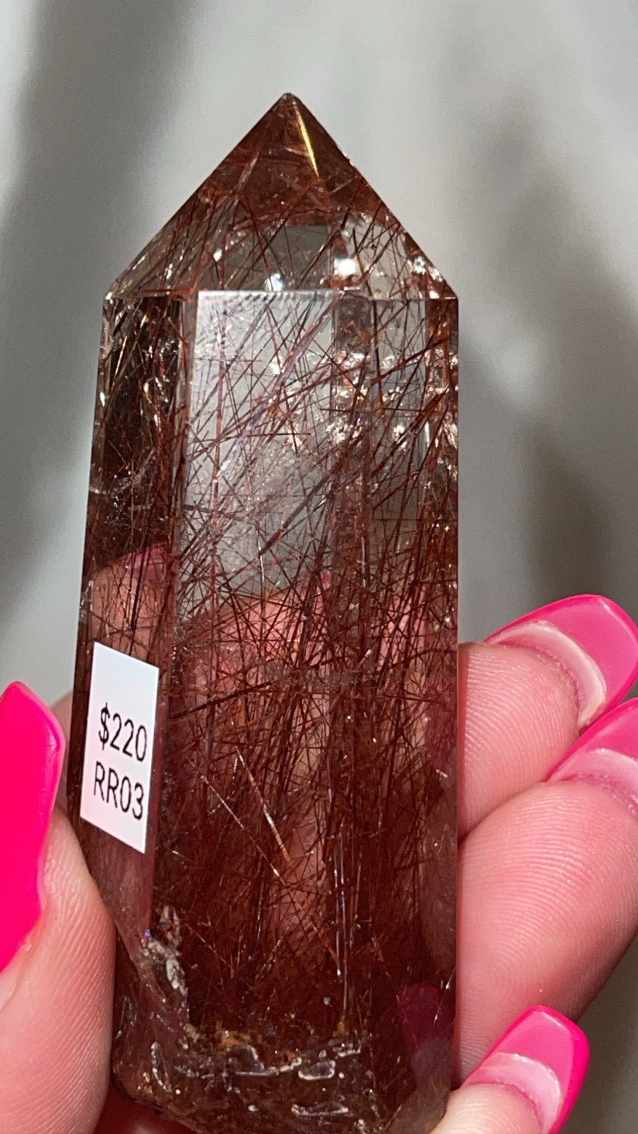 Rare Red Rutile AAA Polished Point