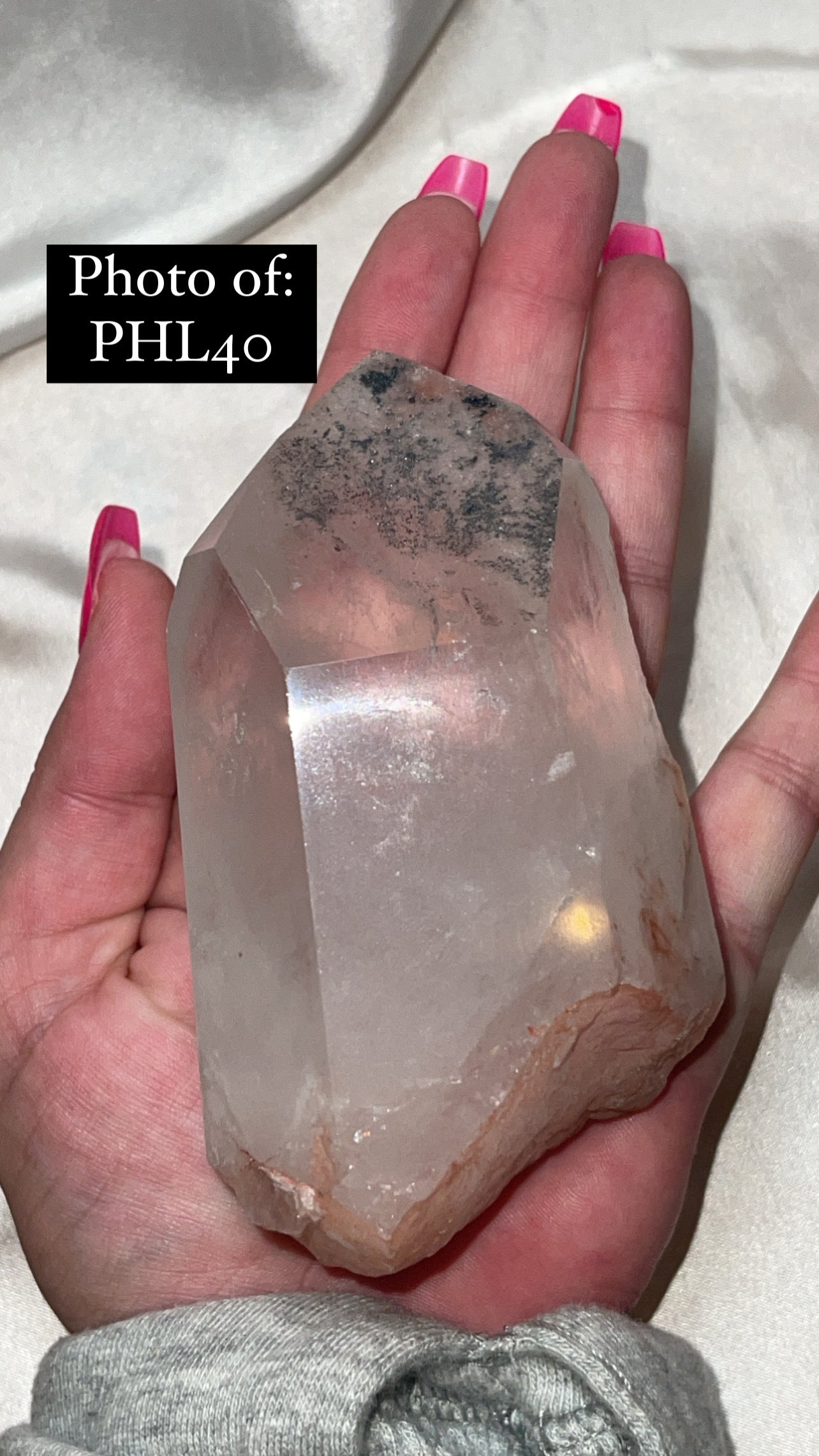 HIGH VIBRATION Hematite Lithium Semi Polished Point Large (one left!!!)