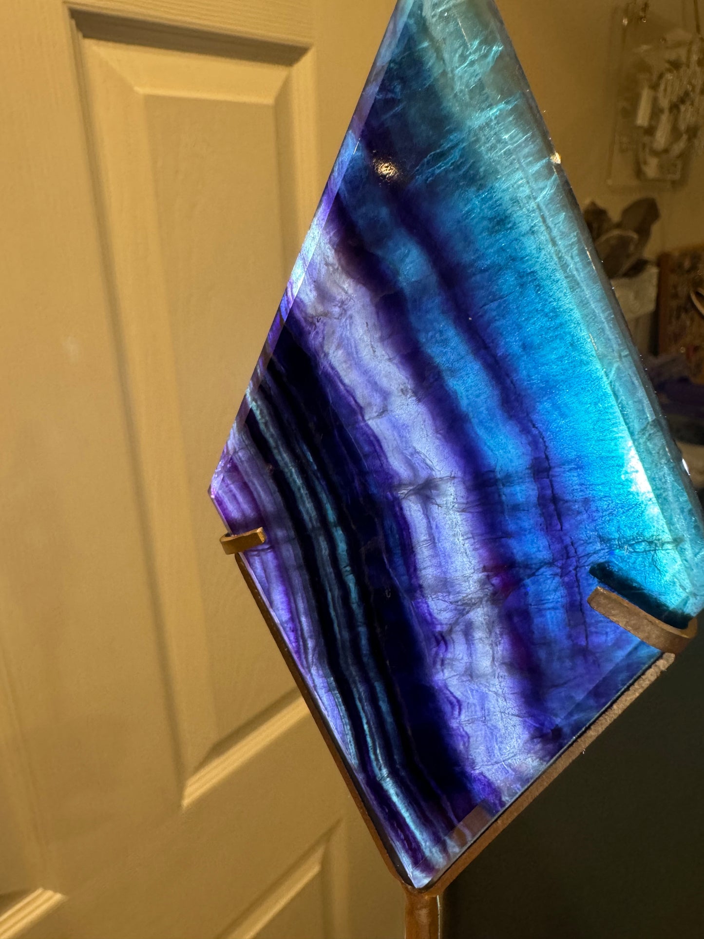 Fluorite Diamond on Stand AAA