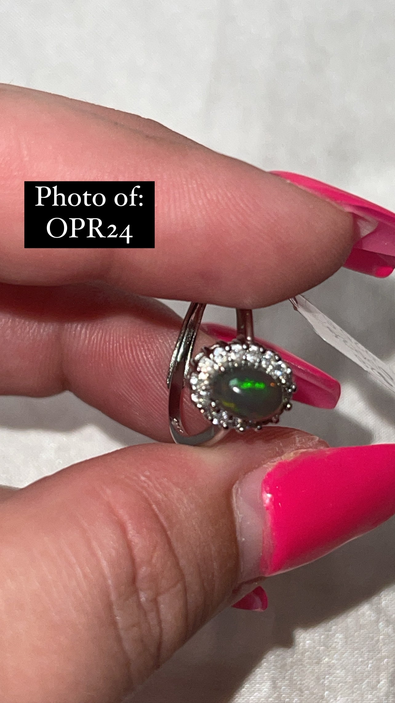 Ethiopian Welo Opal 925 Sterling Silver Adjustable Ring (Choose Your Own)