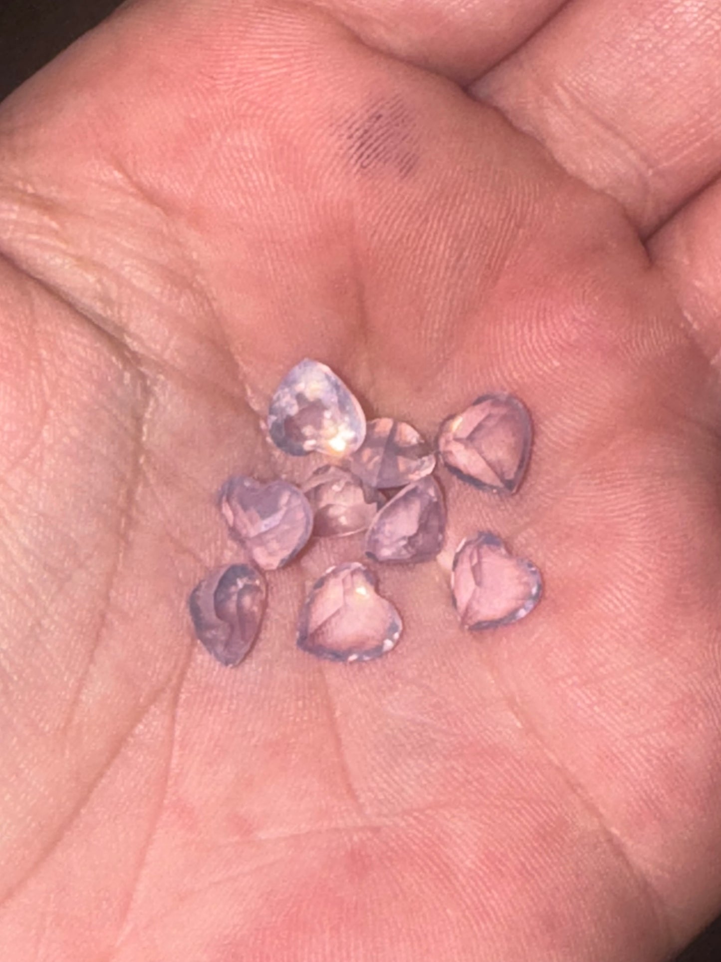 Lavender Moon Quartz AAA Faceted Heart