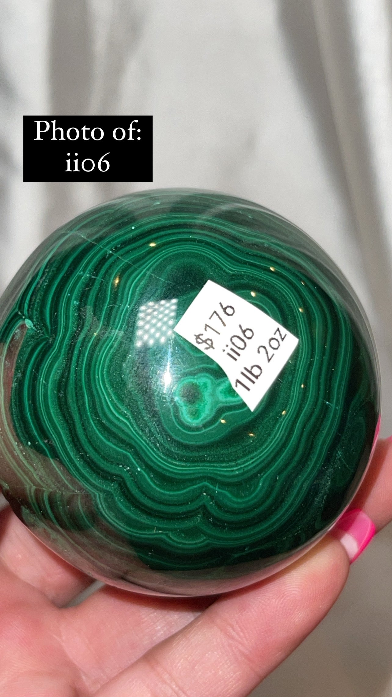 Malachite AA Large/XL Sphere
