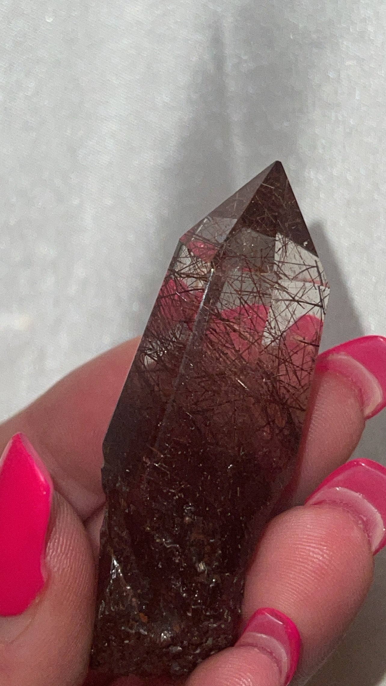 Rare Red Rutile Quartz AAA Polished Point