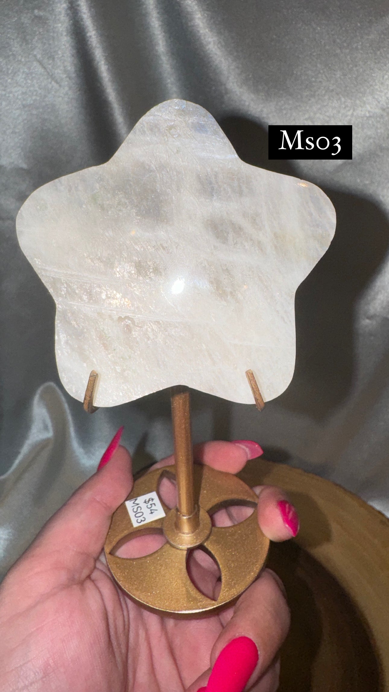 Moonstone Star on Stand AAA