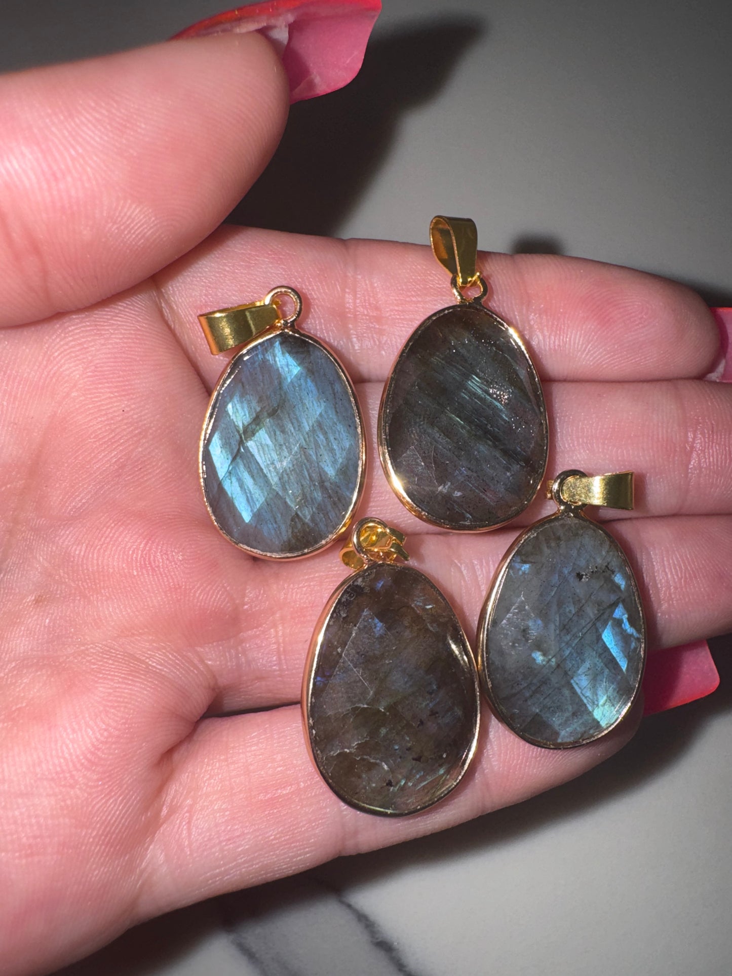 Faceted Crystal Gold Necklace