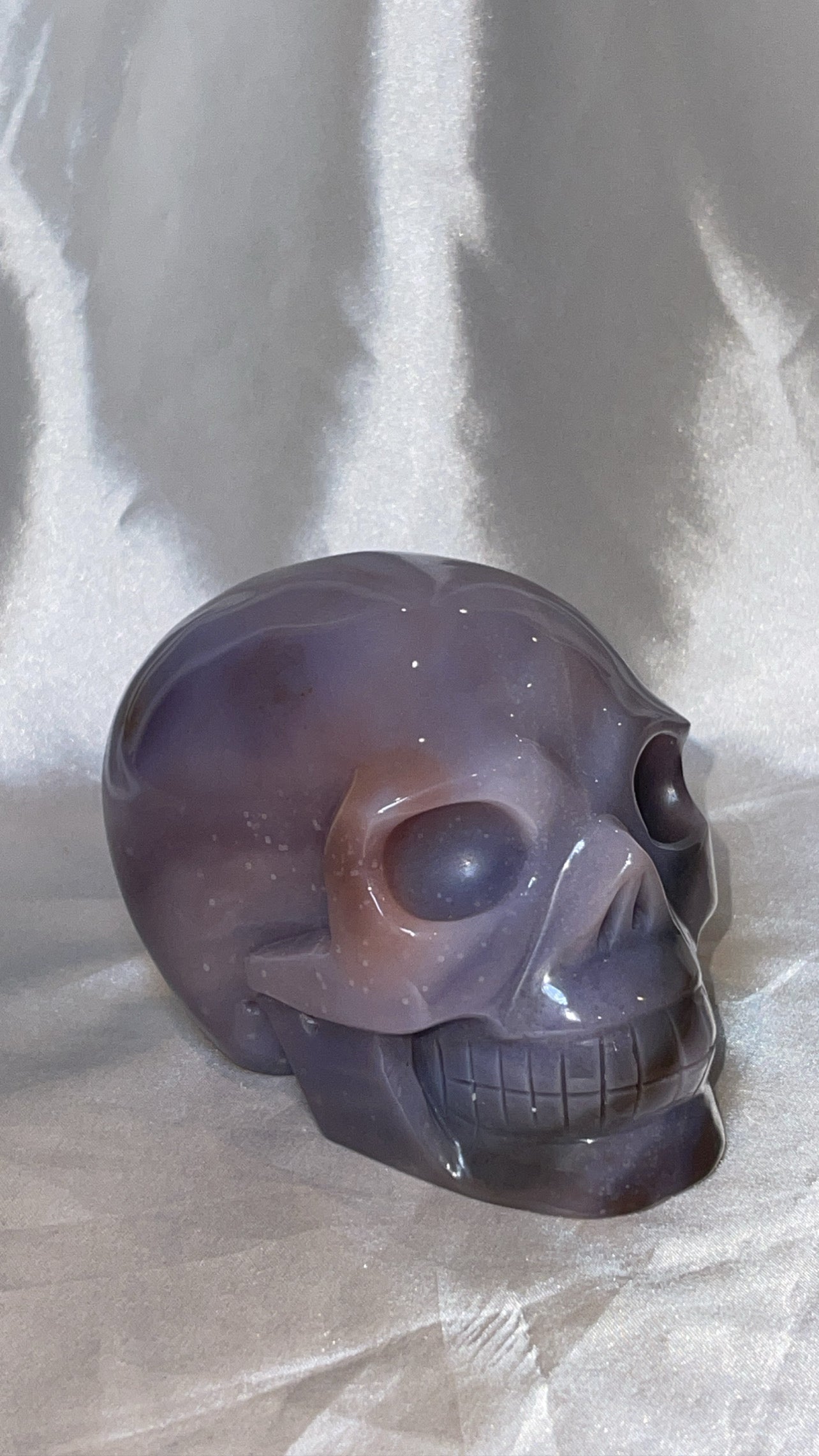 Purple Chalcedony AAA XL Skull