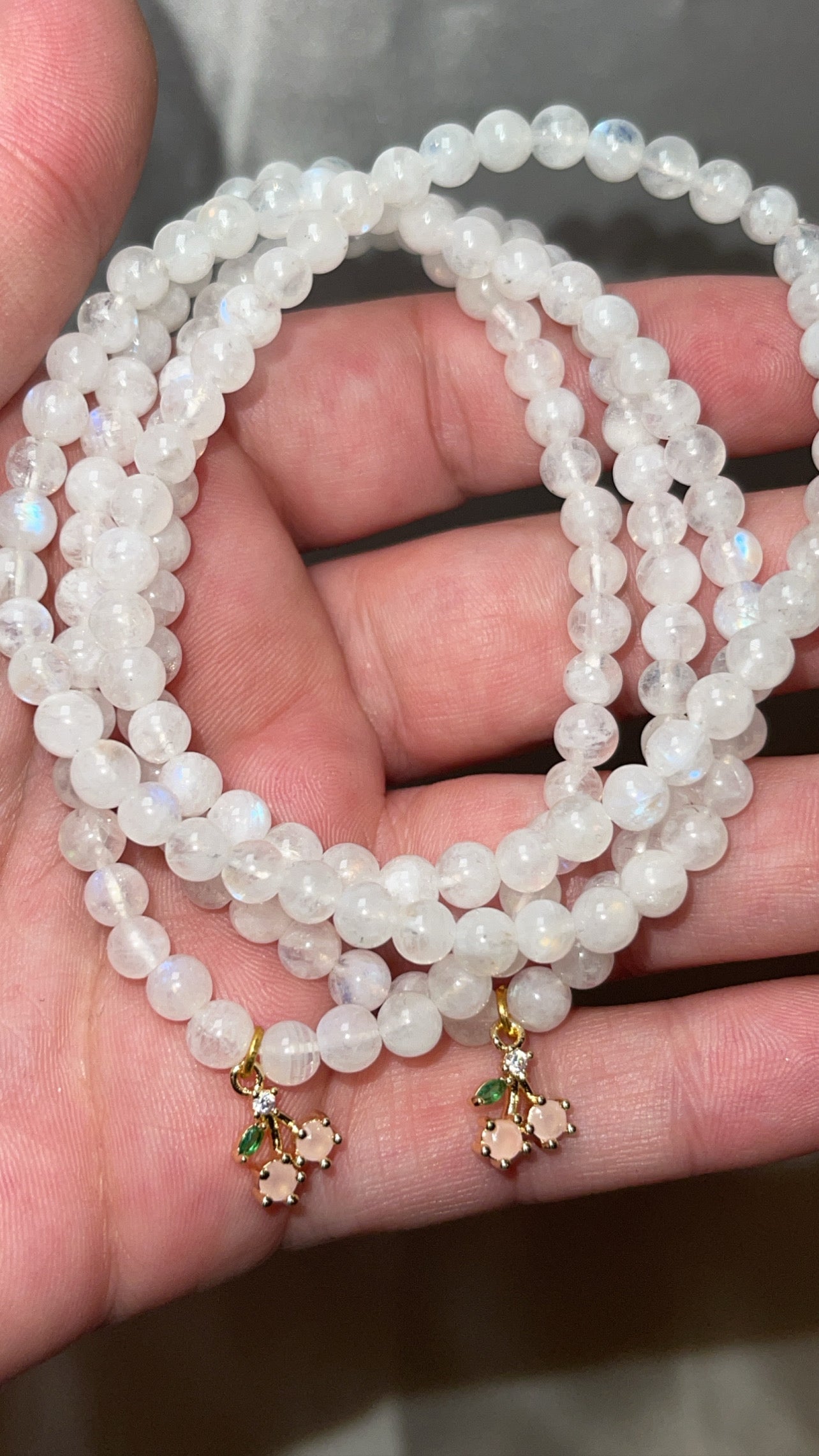Rainbow Moonstone 4mm Bracelet
