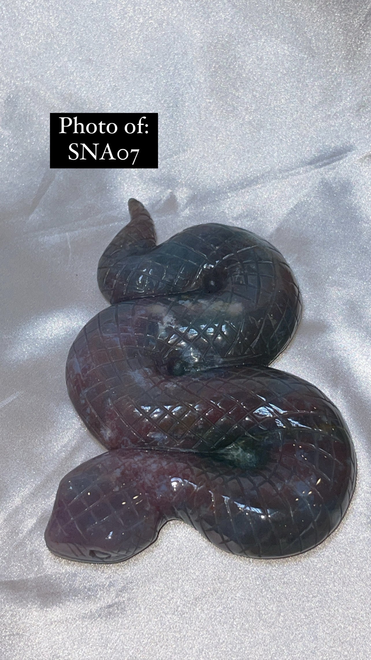 Moss Agate Large Snake